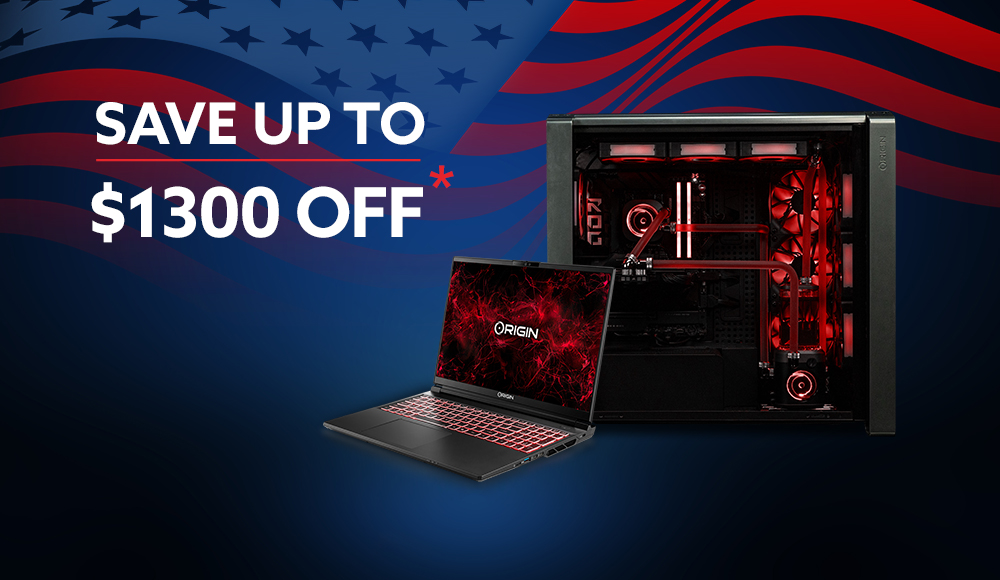 Presidents Day gaming PC promotion with savings up to $1300 on custom desktops and laptops